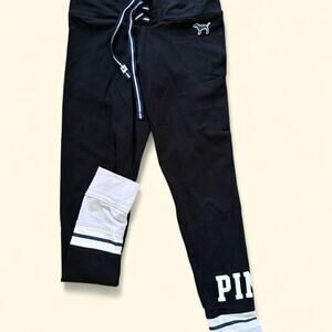 Victoria’s Secret PINK Yoga Pants with Cross Tie & Embroidered Dog Logo